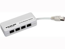 BLACK BOX CORP SHLDMODSPLIT 1/4RJ45 BPIN W/ 2.5 CBL