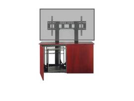 AVTEQ 2-BAY CREDENZA. SUPPORTS SINGLE DISPLAY