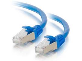 C2G 25FT CAT6 SNAGLESS STP CABLE-BLUE