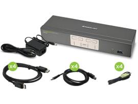 IOGEAR 4-PRT DISPALYPRT KVMP W/ USB3.0 HUB