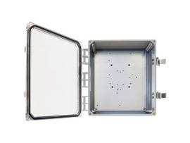 VENTEV 12X10X6 ENC. CLR DR/LATCH LOCKS