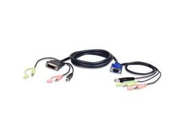 CABLE 6 FT USB VGA TO DVI-A KVM AUDIO