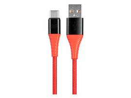 MONOPRICE USB 2.0 C TO A CHRG&KEVLAR-CBL 1.5FT RED