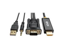 VGA to HDMI Adapter Cable with Audio and USB Power (M/M), 1080p 60 Hz, 6 ft. (1.