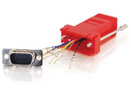 C2G RJ45/DB9M MOD ADPTR RED