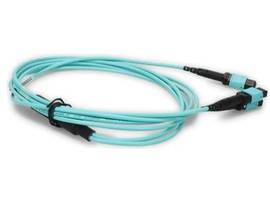 AddOn 15m MPO-16 (Female) to 2xMPO (Female) OM4 16-strand Crossover Aqua Fiber O
