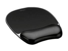 FELLOWES CRYSTALS MOUSEPAD WRIST SUPPORT BLACK - CASE PACK OF 4