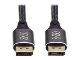 DisplayPort 1.4 Cable Latching Connectors 8K 60Hz M/M Black 9ft