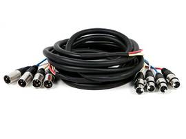 MONOPRICE 15FT 4-CHANNEL XLR MALE TO XLR FEMALE SN