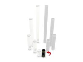 PIPE 4 IN PRE-CUT NPT CABLE OUT BLK