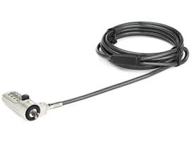 6FT LAPTOP CABLE LOCK COMBO - WEDGE SLOT