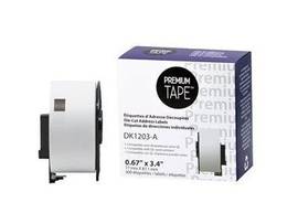 NU-TONE BROTHER DK1203 FOLDER LABELS 0.66IN X 3.4IN (1 X 300)