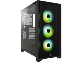CORSAIR ICUE 4000X RGB TMP GLSS MID-TOWER ATXBLK