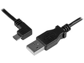 CABLE MICRO USB LEFT ANGLE 24AWG - 0.5M
