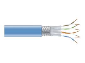 CAT6 400-MHz Shielded Solid Bulk Cable F/UTP Plenum 1000-ft. 304.8-m Blue