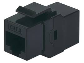 CAT6 INLINE COUPLER, KEYSTONE F/F BLACK