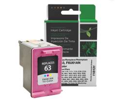 CLOVER IMAGING REMANUFACTURED TRI-COLOR INK CARTRIDGE REPLACEMENT FOR HP F6U61AN (HP 63)