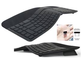 SCULPTED ERGONOMIC RECHARGEABLE KEYBOARD FOR PC - BLACK - RF WIRELESS