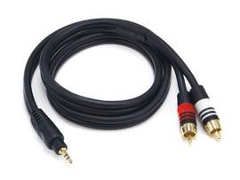 MONOPRICE STEREO M TO 2RCA M CABLE 3FT - BLACK