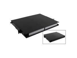 SIEMON FIBER, ENCLOSURE, LIGHTVERSE PLUS, RACK MOUNT, 1U, SLIDING ACCESS, 4 OPENINGS, BLACK