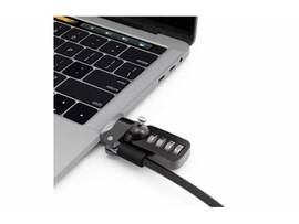 COMPULOCKS LEGDE LOCK ADAPTER FOR MACBOOK PRO TB WITH COMBINATION LOCK SILVER