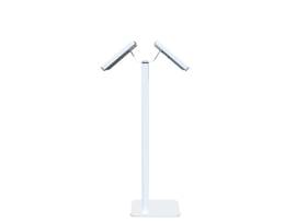 CTA DIGITAL PREMIUM DUAL ENCLOSURE FLOOR STAND WHT