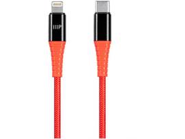 MONOPRICE NYLON BRAIDED USB C TO LIGHTNING CABLE - 6 FEET - RED ( MFI CERTIFIED ) FLEXIBLE_ DURABLE_ FAST CHARGING_ COMPATIBLE WITH APPLE IPHONE 13 /