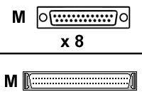 DIGI 8 PORT DB-25M DTE FAN OUT CABLE