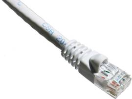 AXIOM 100FT CAT6A 650MHZ PATCH CABLE MOLDED BOOT (WHITE)