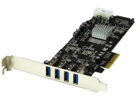 4 PORT PCLE USB 3.0 CARD W/ 2 CHANNELS
