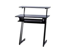 MONOPRICE STAGE RIGHT BY MONOPRICE RECORDING STUDIO DESK WITH RAISED PLATFORM AND KEYBOARD TRAY