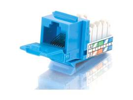 C2G CAT5E 90 KEYSTONE JACK BLUE