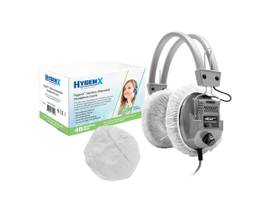 VCOM HAMILTONBUHL HYGENX SANITARY, DISPOSABLE EAR CUSHION COVERS FOR 4.5INCH DELUXE-SIZED HEADPHONES AND HEADSETS, 50 PAIRS, WHITE