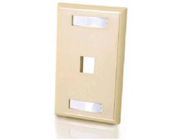C2G 1-PORT KEYSTONE WALLPLATE IVRY