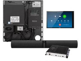 CRESTRON FLEX ADVANCED SMALL ROOM CONFERENCE SYSTEM WITH JABRA PANACAST 50 VIDEO BAR AND WALL MOUNTED CONTROL INTERFACE FOR ZOOM ROOMS SOFTWARE