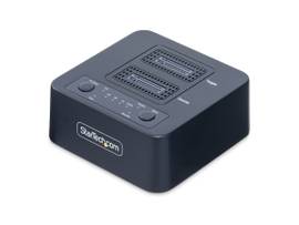 STARTECH 1:1 M.2 NVME DRIVE DUPLICATOR, STANDALONE M.2 SSD CLONER/COPIER UP TO 90GBPM, USB 3.2 20GBPS M.2 DUAL-BAY DRIVE DOCK, USB-C/A CABLES INCLUDED
