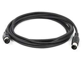 MONOPRICE 10FT MIDI CABLE WITH 5 PIN DIN PLUGS-BLA
