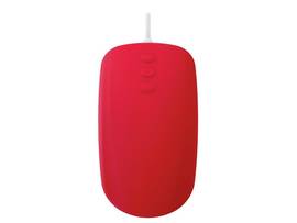 CHERRY AK-PMH3 MEDICAL MOUSE, 3-BUTTON SCROLL, WIRED, RED