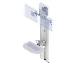 AMICO AHC WITH FLUSH MON-DUAL-0L-0L, FLUSH KEYBOARD AND UNIVERSAL CPU MOUNT