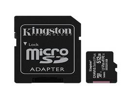 KINGSTON 512GB MICROSDXC CANVAS 100R A1 C10 CARD