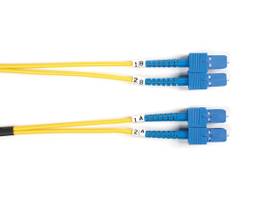 OS2 9/125 Singlemode Fiber Optic Patch Cable - OFNR PVC, SC to SC, Yellow, 5-m (