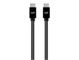 MONOPRICE SELECT CHARGE & SYNC TYPE-C TO TYPE-C CABLE_ USB 2.0_ TPE JACKET_ UP TO 3A/60W_ 1.5FT_ BLACK