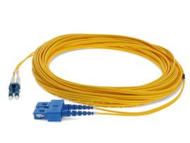 AddOn 45m LC (Male) to SC (Male) Yellow OS2 Duplex Riser Fiber Patch Cable