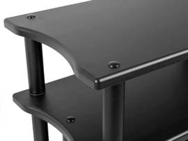 MONOPRICE MONOLITH BY MONOPRICE DOUBLE-WIDE 3-TIER AV STAND_ BLACK