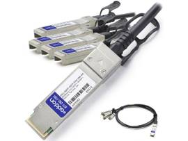 AddOn Dell DAC-QSFP-4SFP-10G-2M Compatible TAA Compliant 40GBase-CU QSFP+ to 4xS