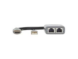 TRIPPLITE HDMI OVER CAT6 EXTENDER KIT PIGTAIL TRANSMITTER/2XRECEIVER 2-PORT 4K60HZ
