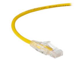 BLACK BOX CORP SLIM-NET CAT6A PATCH CABLE YELLOW 12FT