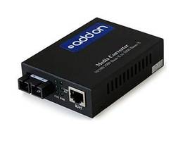 AddOn 10/100/1000Base-TX(RJ-45) to 1000Base-LX(SC) SMF 1310nm 20km Managed Media