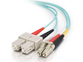 LEGRAND-ORTRONICS 7M LC/SC 10GB OM3 MULTIMODE AQUA FIBER