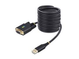 STARTECH 10FT (3M) USB TO NULL MODEM SERIAL ADAPTER CABLE, COM RETENTION, FTDI, USB-A TO DB9 RS232, INTERCHANGEABLE DB9 SCREWS/NUTS, WINDOWS/MACOS/LIN